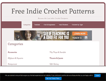 Tablet Screenshot of freeindiecrochetpatterns.com